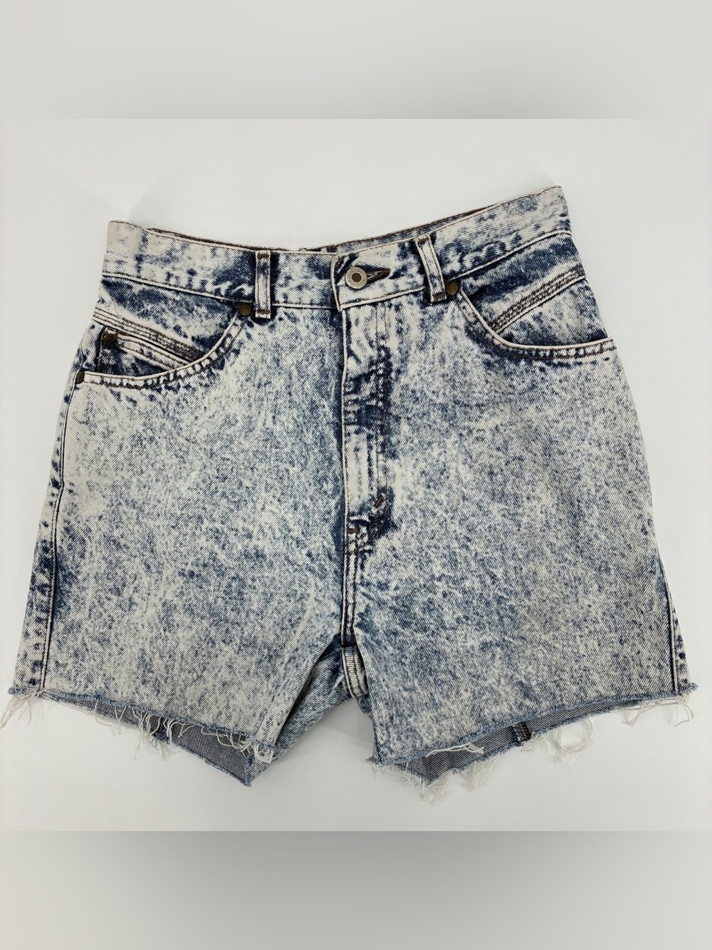 Levi’s Vintage Womens Juniors 1990 Acid Wash Cut Off Jean Denim Shorts 26” Waist